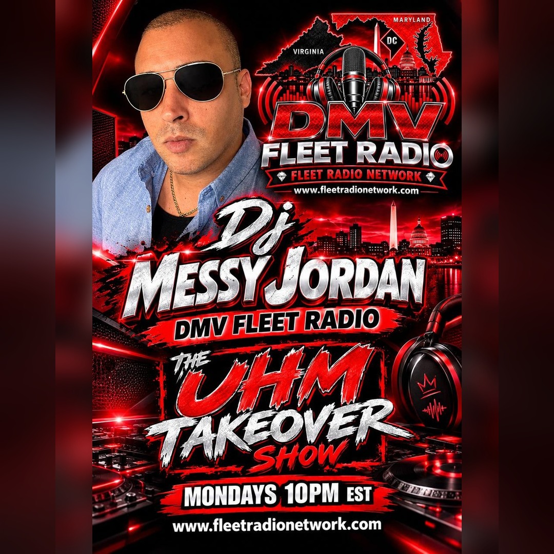 The UHM Takeover Show on DMV Fleet Radio show flyer, square version